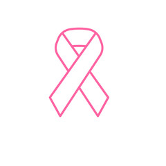 Vector pink ribbon cross Breast cancer day sign in women Cancer fighting ideas