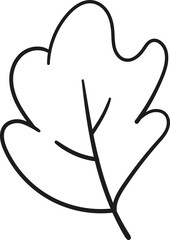 Big leaf hand draw outline icon