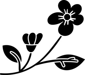 Flowers hand drawn solid style