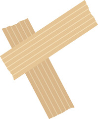 Neutral minimal patterned kraft paper decoration tape. Flat design illustration.	