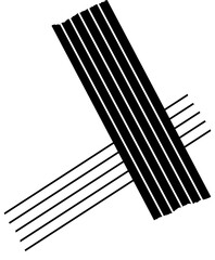 Black and white minimal patterned paper decoration tape. Flat design illustration.	