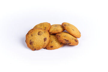 Isolated cookies on white background