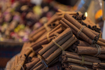 cinnamon sticks and spices.