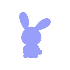 Easter bunny silhouette decoration with bow ornaments And colorful tie.