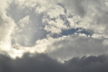 blue sky and golden clouds 