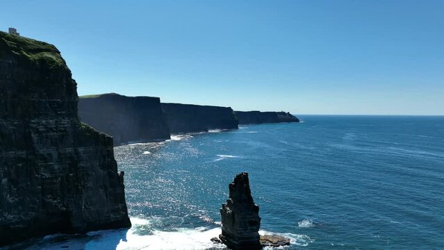 Cliffs of moher drone fotage