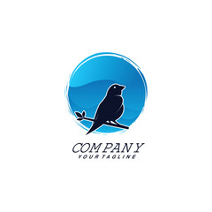 Logo blue bird in the tree