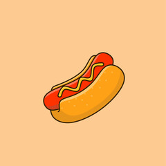 hot dog with mustard
