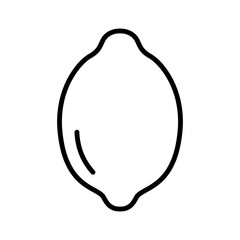 Lemon icon. Summer tropical fruit. Pictogram isolated on a white background.