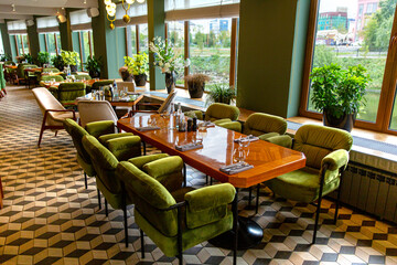 Italian restaurant interior in modern style