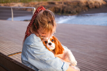 Woman with dog