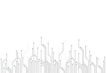 Abstract background with technology circuit board texture. Electronic motherboard illustration. Communication and engineering concept. Vector illustration
