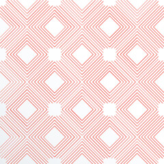 Red square line and white background