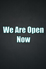 concept on blackboard, store opening