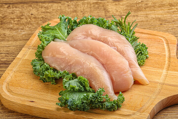 Raw small chicken fillet for cooking