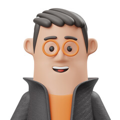 Men With Eye Glasses Avatar 3D Icon