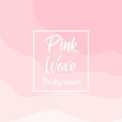 Pink wave background design vector