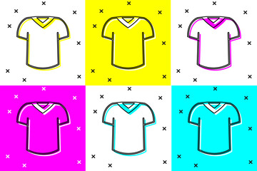Set T-shirt icon isolated on color background. Vector