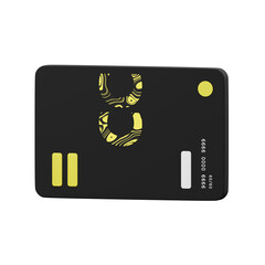 Black Card 3D Icon
