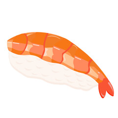 Sushi Ebi Japanese Food Illustration