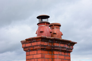 Clay chimney pots