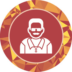 Unique Male Professor Vector Icon