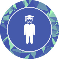 Unique Student Standing Vector Icon