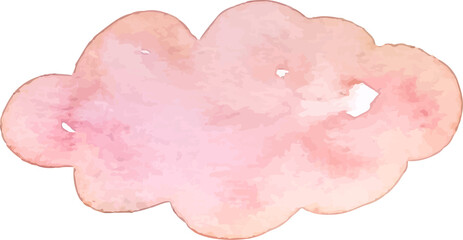 Pink cloud watercolor
