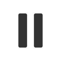 Pause icon. Vector illustration isolated on white background.
