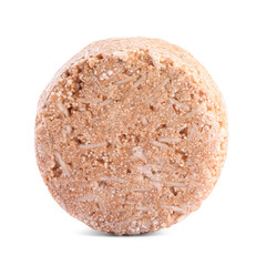Solid shampoo bar isolated on white. Hair care