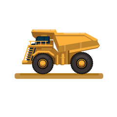 Mining dump truck industrial vehicle illustration vector