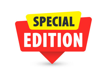 Special Edition - Banner, Speech Bubble, Label, Sticker, Ribbon Template. Vector Stock Illustration
