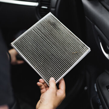 dirty air filter for car, automotive spare part