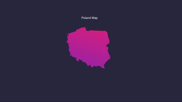 Simple Poland Map Animated Motion Graphic