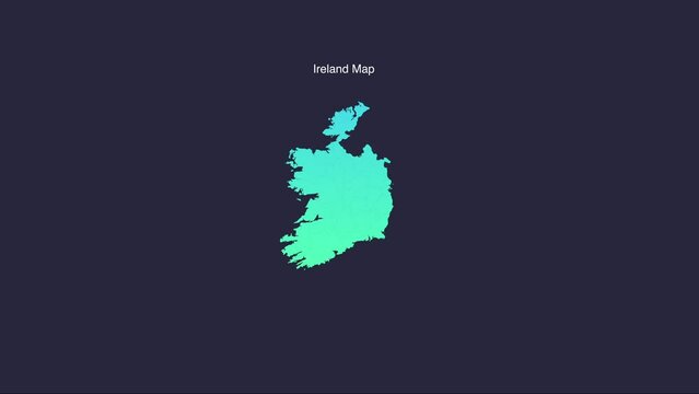 Simple Ireland Map Animated Motion Graphic