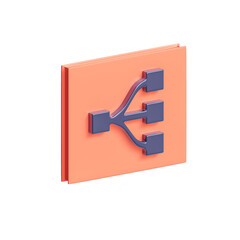 Diagram Icon Isolated 3d Render Illustration