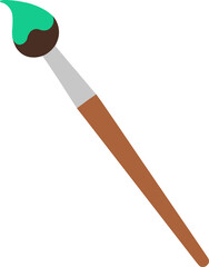 Green Cartoon Paintbrush