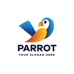 Vector Parrot Bird Gradient Logo
