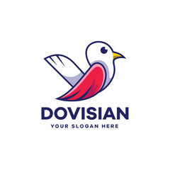Vector Dove Bird Logo Design
