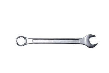 Adjustable wrench on a white isolated background