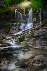 Obraz premium Waterfall in the Bavarian Alps near Inzell