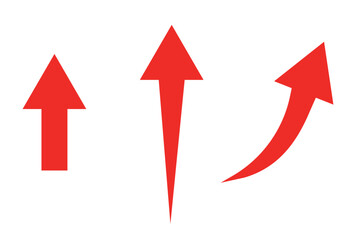 上昇矢印　赤　ベクター　eps 