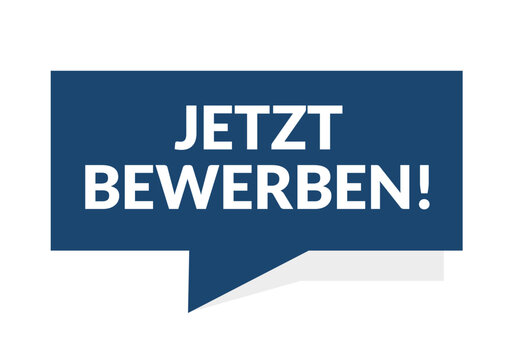 Button Stellenanzeige Jetzt bewerben - blau