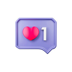 Love chat  Icon Isolated 3d render Illustration