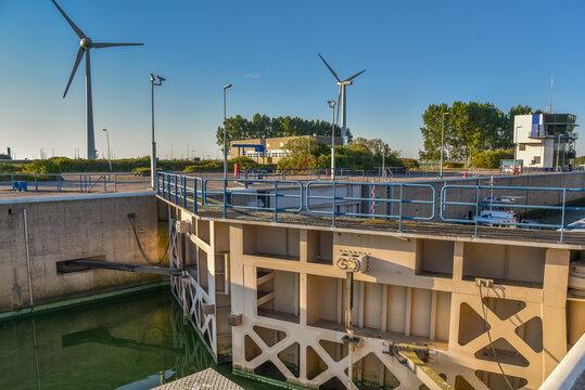 Den Helder, Netherlands. August 2022. The sea locks of Den Helder called De Helsdeur.