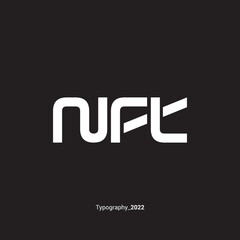 Letter NFT sign, symbol, simple, modern, futuristic, technology logo design vector