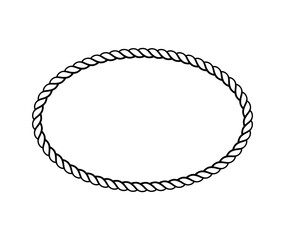 rope ring frame decorative oval editable