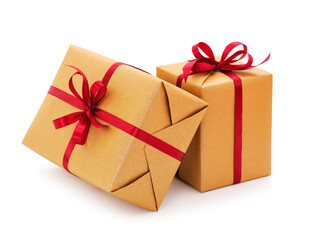 Gift boxes, gifts on a white background isolated.