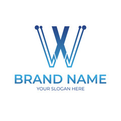 W alphabet logo icon design