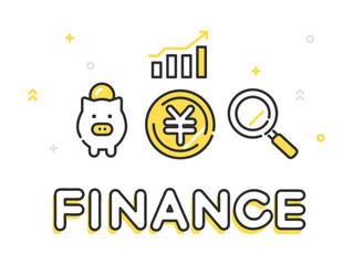 金融経済のイメージバナーイラスト素材